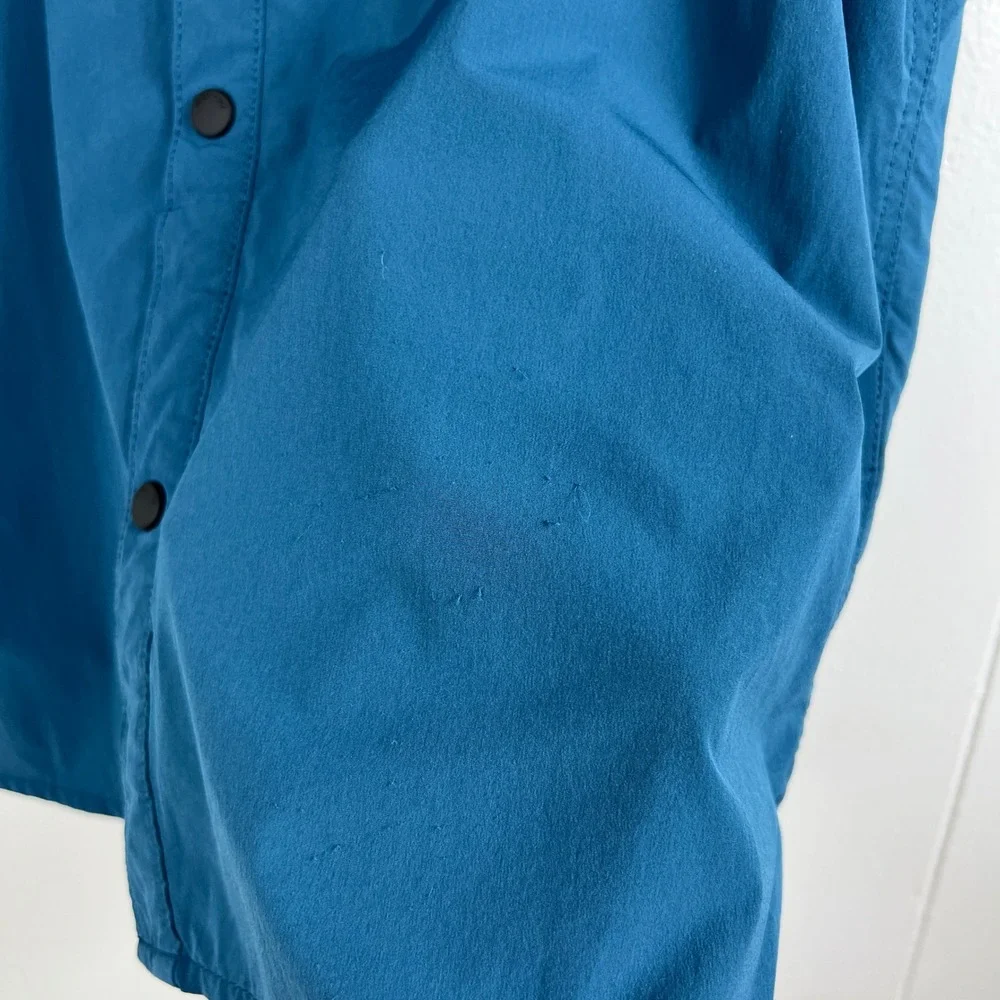 The North Face Button Down‎ Shirt Mens Small Blue Short Sleeve Technical Snap